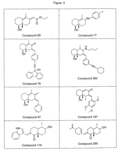 Decaline-derived compounds as pharmaceutically active agents