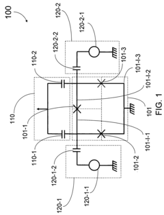 Superconducting qubits having a plurality of capacitive couplings