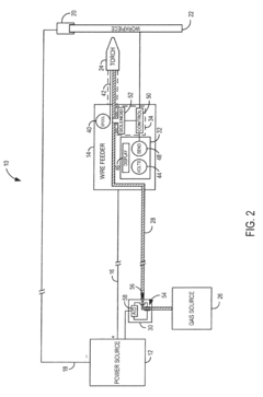 System and method for data communications over a gas hose in a welding-type application