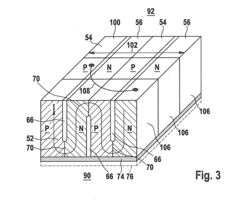 Thermoelectric generator including a thermoelectric module having a meandering p-n system