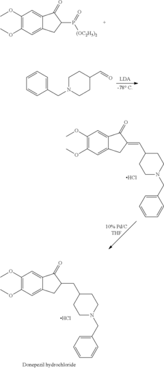 A process for preparation of intermediates of donepezil hydrochloride