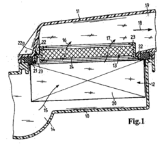Active carbon coated filter element for preventing the leaking of hydrocarbons