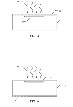 Semiconductor devices having an enhanced absorption region and associated methods