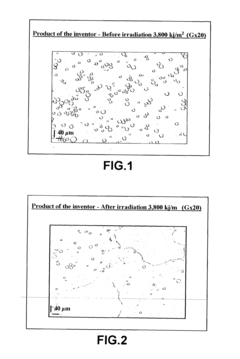 Particles comprising a biopolymer which is degradable under the effect of an electromagnetic wave as emitted by a solar radiation
