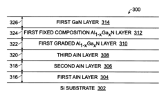 Gallium nitride-on-silicon interface using multiple aluminum compound buffer layers