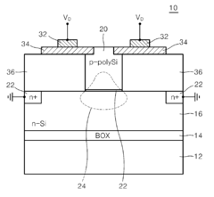 Optical device having strained buried channel