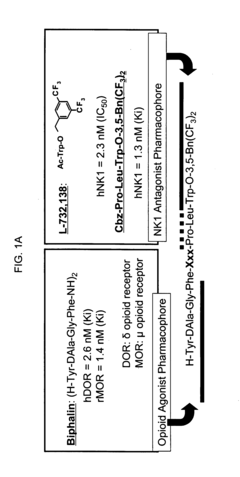 Bifunctional analgesic compounds for opioid receptor agonists and neurokinin-1 receptor antagonists
